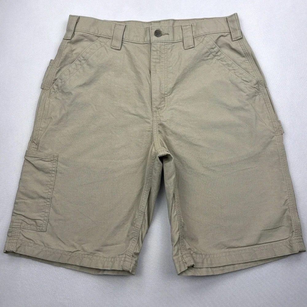 Carhartt TAN Canvas Work Shorts Mens 32 Original Fit Khaki Carpenter Utility